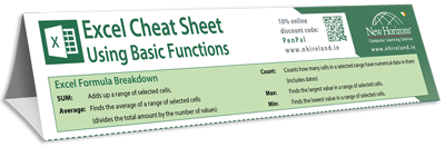 Excel Formula Keyboard shortcut cheat sheet